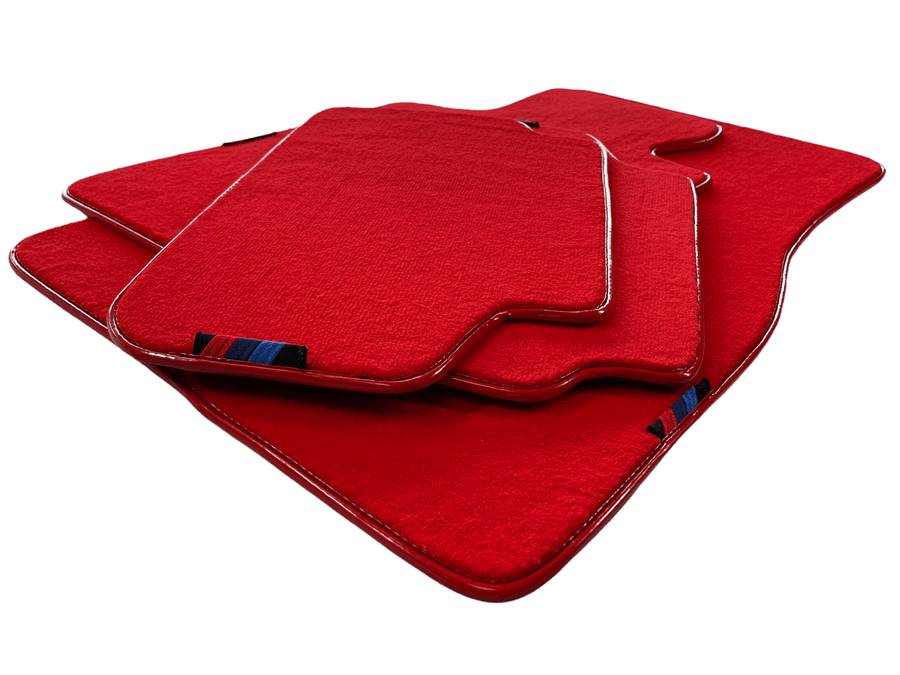 Red Floor Mats For BMW X2 Series F39 With M Package - AutoWin