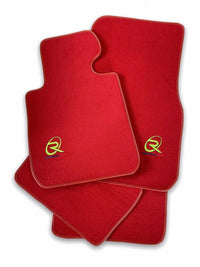 Red Floor Mats For BMW X5M F95 SUV ROVBUT Brand Tailored Set Perfect Fit Green SNIP Collection - AutoWin