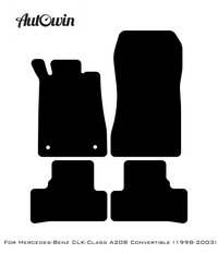 Red Floor Mats For Mercedes Benz CLK-Class A208 Convertible (1998-2003) | Limited Edition - AutoWin