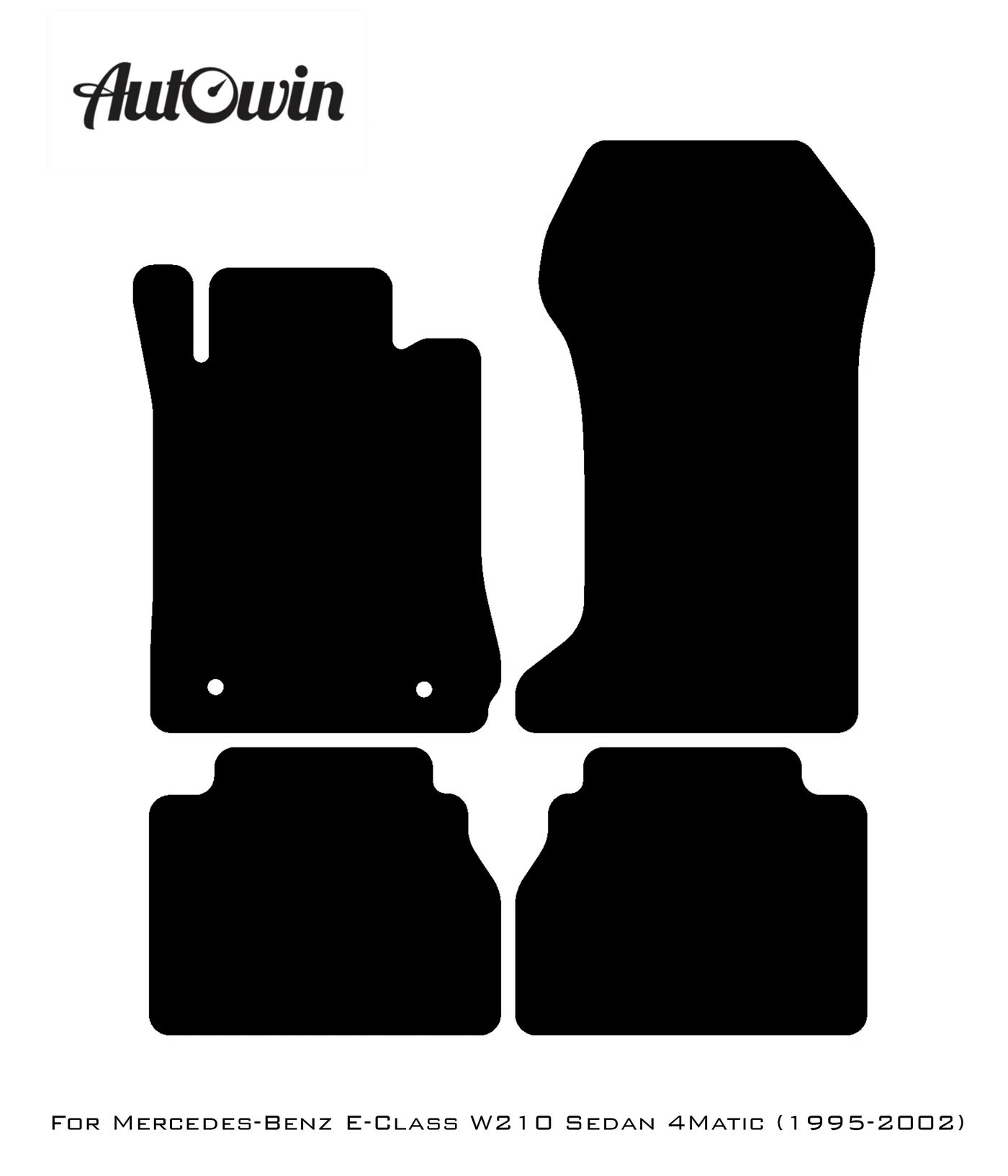 Red Floor Mats For Mercedes Benz E-Class W210 Sedan 4Matic (1995-2002) | Limited Edition - AutoWin