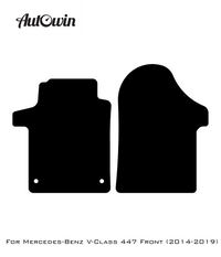 Red Floor Mats For Mercedes Benz V-Class 447 Front (2014-2019) | Limited Edition - AutoWin