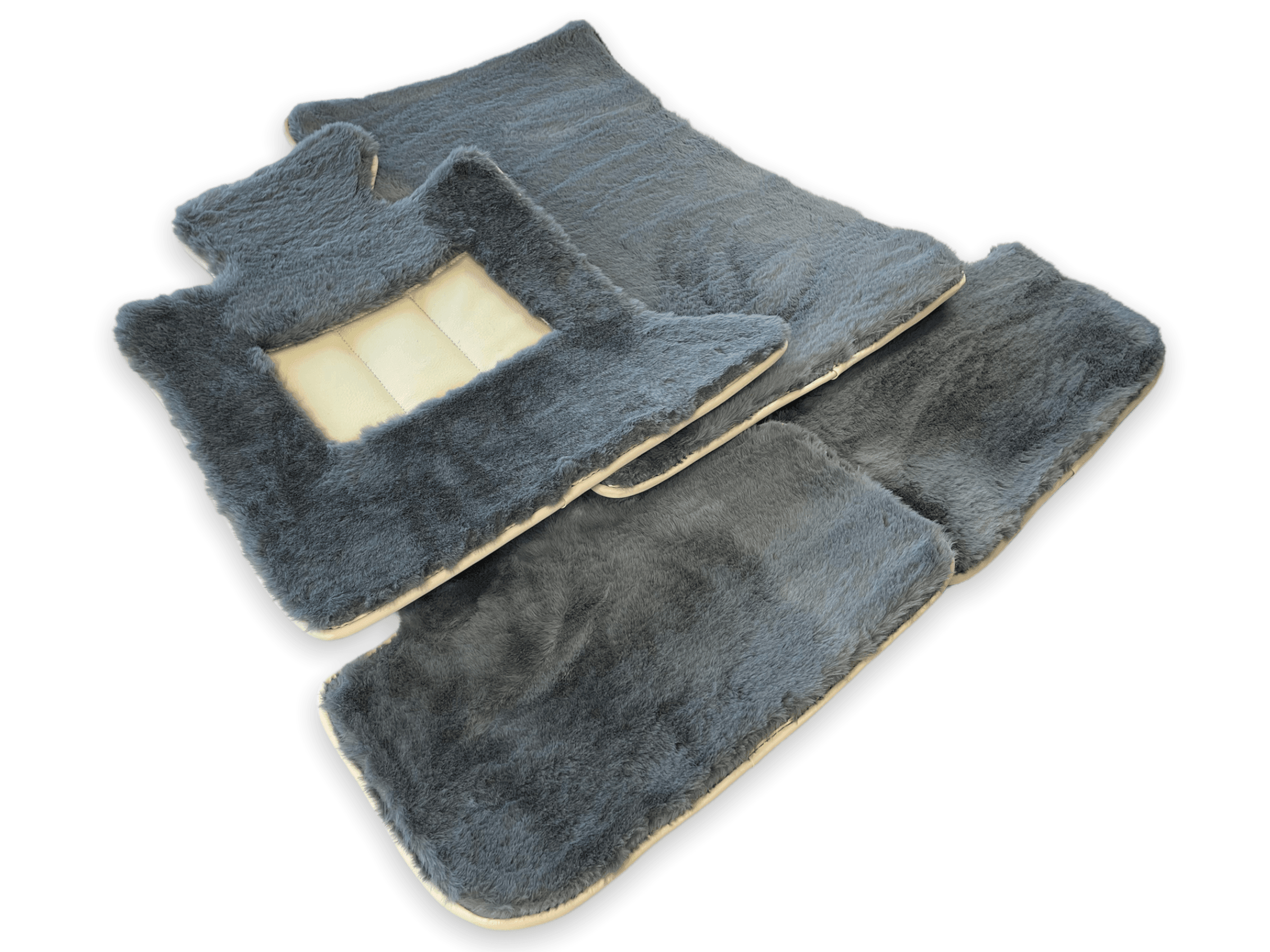 Sheepskin Floor Mats For Rolls Royce Cullinan Rr31 2018-2023 Er56 Design Brand - AutoWin