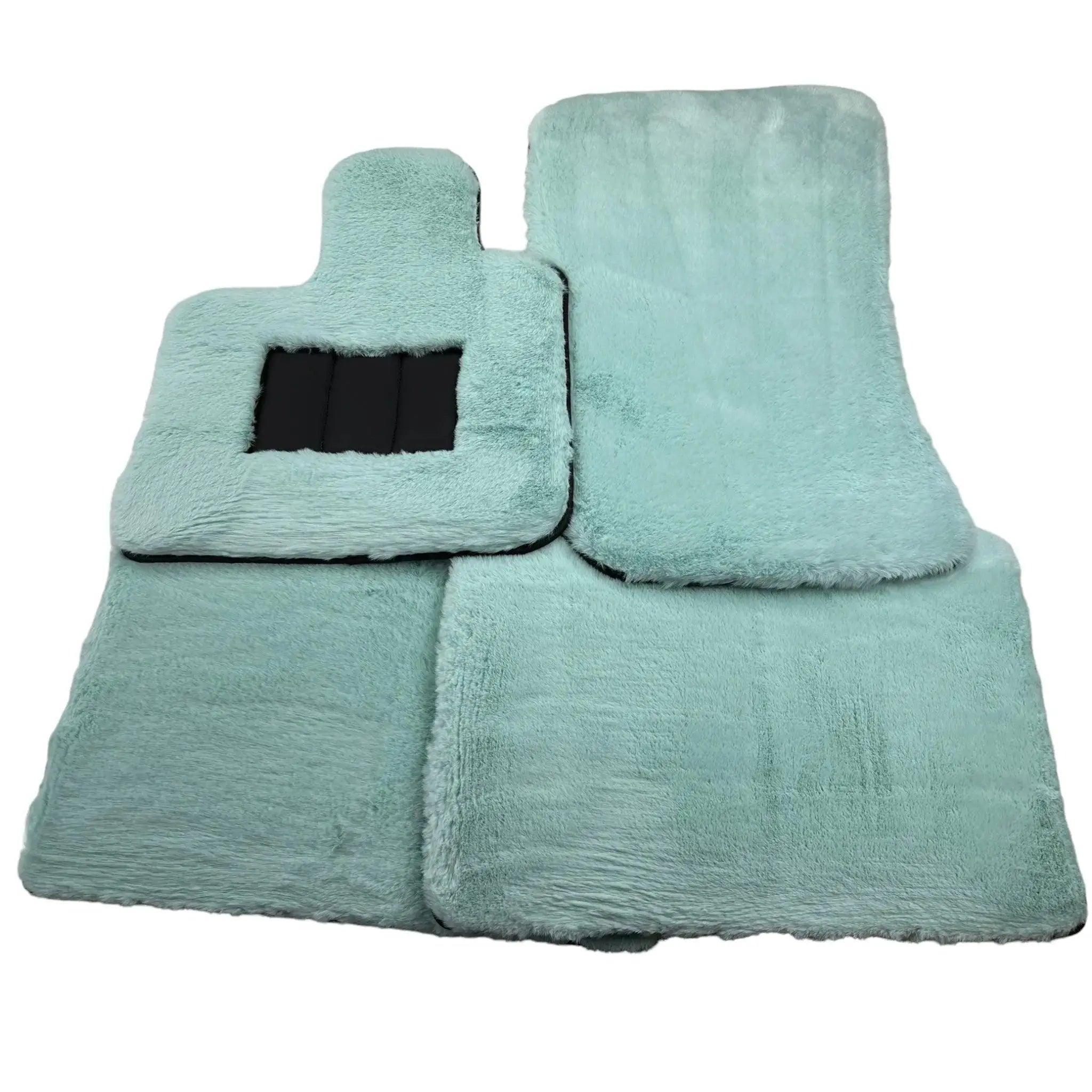 Tiffany Blue Sheepskin Floor Mats For Bentley Flying Spur (2013-2019) Er56 Design Brand - AutoWin