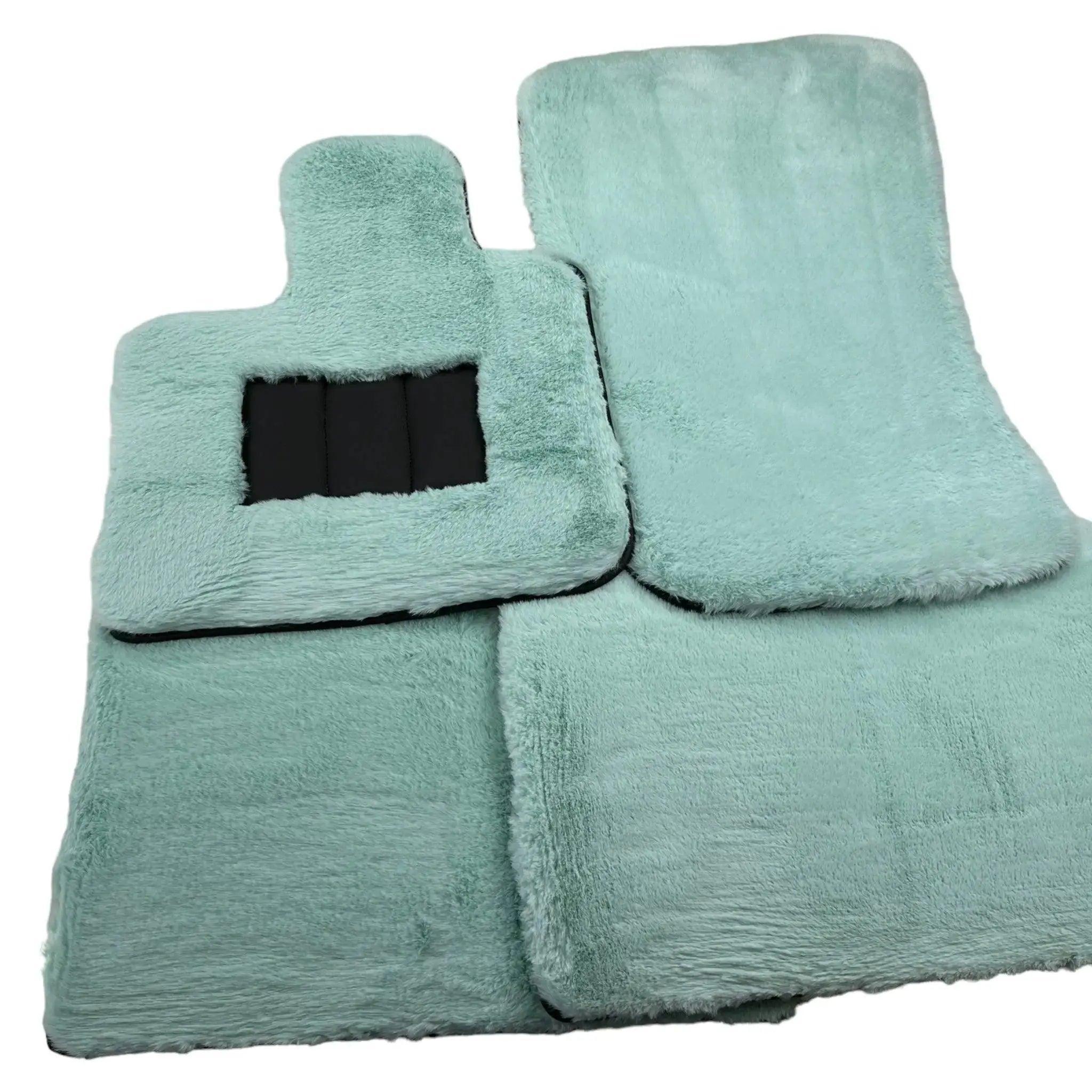Tiffany Blue Sheepskin Floor Mats For Bentley Flying Spur (2013-2019) Er56 Design Brand - AutoWin
