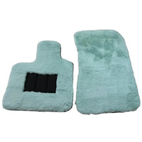 Tiffany Blue Sheepskin Floor Mats For Bentley Flying Spur (2013-2019) Er56 Design Brand - AutoWin