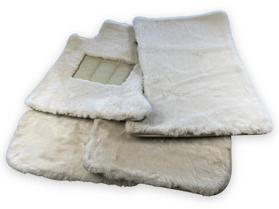 White Sheepskin Floor Mats For Bentley Mulsanne (2010-2020) Er56 Design Brand - AutoWin