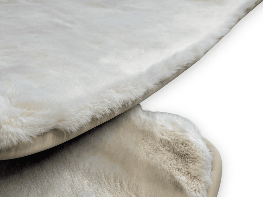 White Sheepskin Floor Mats For Rolls Royce Phantom Drophead Coupe - AutoWin
